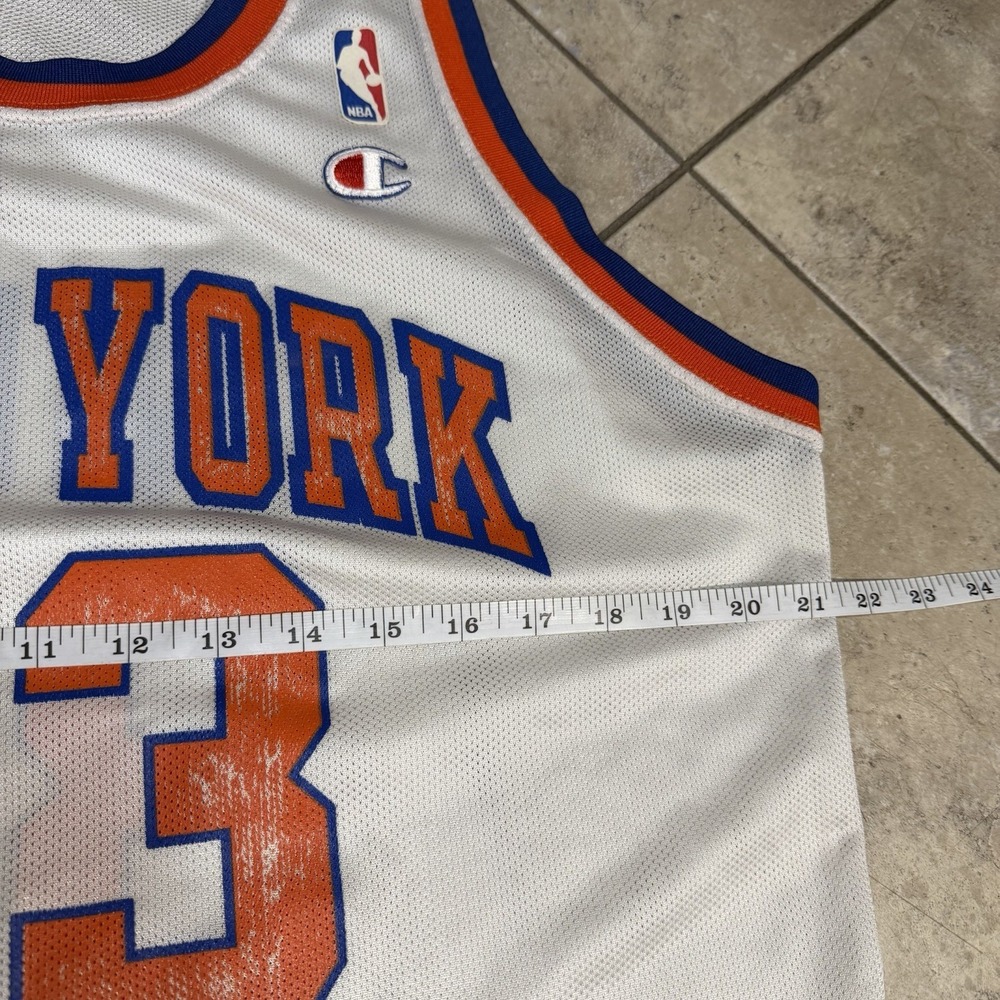 Vintage 90s Champion Patrick Ewing New York Knicks White Jersey 44 NBA Finals - Picture 8 of 9